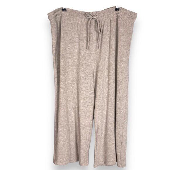Aritzia Wilfred Free Sweatpants‎ Cropped Wide Leg Straight Beige Women XL Pants - Picture 1 of 11